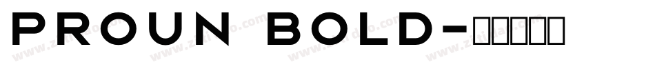 Proun Bold字体转换
